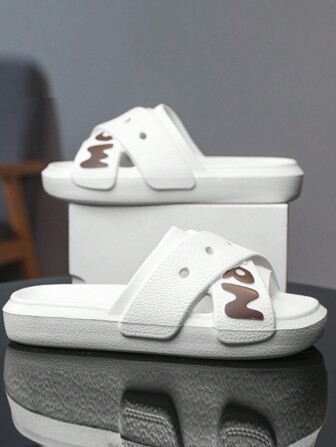 男士拖鞋,夏季室內夫婦居家拖鞋 防滑不含臭 Eva 沙灘拖鞋 女式時尚厚底防滑和防臭拖鞋 情侶浴室拖鞋 男士戶外休閒沙灘鞋