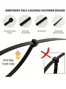 200pcs Auto Cable Fixed Rolling Belt, Multi-Functional Self-Locking Nylon Tie, Suitable For Indoor And Outdoor