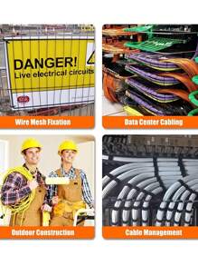 200pcs Auto Cable Fixed Rolling Belt, Multi-Functional Self-Locking Nylon Tie, Suitable For Indoor And Outdoor