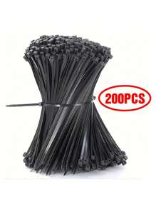 200pcs Auto Cable Fixed Rolling Belt, Multi-Functional Self-Locking Nylon Tie, Suitable For Indoor And Outdoor