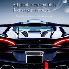 Universal Adjustable Plate Holder Car Holder Positions Jdm - Red - View 7