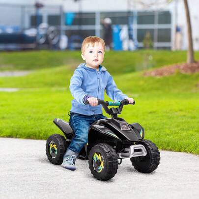  Quad elétrico HOMCOM para crianças de 18 a 36 meses Veículo elétrico ATV com bateria de 6V com avanço e ré máx. 20kg 72x40x45,5cm