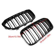 Front Kidney Grill Grille Fit For BMW 1 Series F20 F21 2015-2017 Gloss Black Double - Black - View 4
