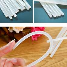 10支/包高温热熔胶棒，透明白色，7毫米，手工热熔胶条