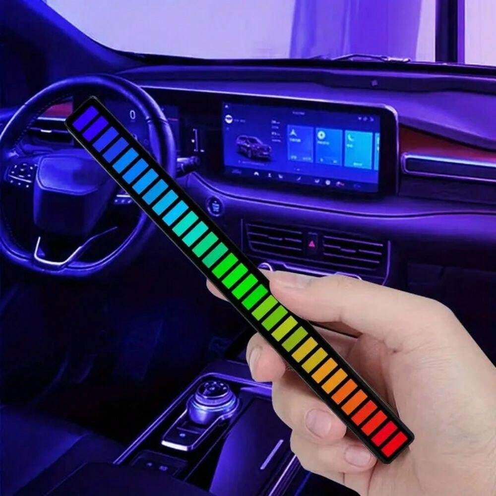 1pc rgb sound control light bar wireless sound activated rhythm light