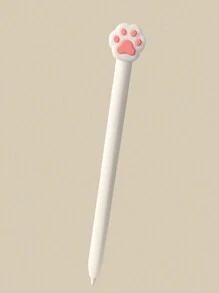 1pc Cute White Cat Paw Shaped Silicone Case Compatible With Apple Pencil 2, Thin & Skin-Friendly Protective Cover