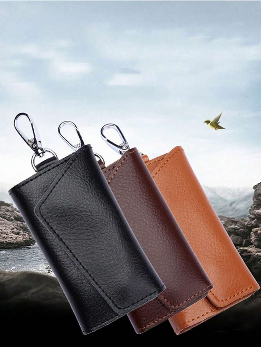 1pc Fashionable Universal Key Pouch Unisex Key Holder Organizer - Tricolor - View 1