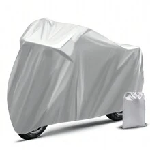 Cubierta Impermeable para Motocicletas Funda De Protección Solar para Motocicletas A Prueba De Agua Protección contra el Polvo, UV, Escombros, Lluvia y Clima,funda para moto - Gris - Ver 1