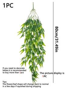 1/3PCS Artificial Plant Turtle Back Leaves Wall Hanging Vines Fake Plastics Wedding Decoration DIY Wreath Material, Bride Holding Wrist Flower Decoration Accessories, Wedding Car Decoration, Lintel Arch Decoration, Home, Dining Room, Bedroom, Vase Decoration, Birthday Party Decoration Materials New Year Gifts