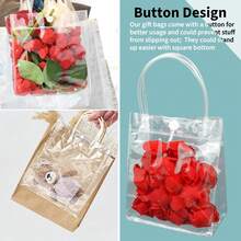 5pcs Transparent PVC Gift Bags (With Handle), Small Clear Gift Packaging Bag, Reusable Shopping Bag (With Handle), Suitable For Merchandise, Retail, Small Businesses - Clear - View 9