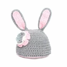 Conjunto de conejo tejido para fotografía de recién nacidos, disfraz y accesorios para sesión de fotos de bebés, regalos unisex para baby shower y Pascua para niñas/niños - Multicolor - Ver 10