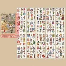 20 Retro Hình dán Sách , Và Sân vườn Loạt PVC Và Giấy Chất liệu Phong cách ins Retro Viết nhật ký Làm sổ lưu niệm DIY Trang trí Hình dán - Nhiều màu - Xem 3