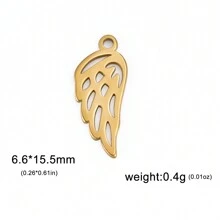 5pcs/Set Stainless Steel Spider Web, Fish Tail, Sun, Light Wing Shaped Mini Pendant For Diy Bracelet, Necklace And Other Jewelry Accessories - Fashion Series - View 23