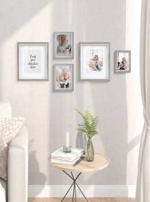 SUMGAR 2 Pack, 7x5 Photo Frame Grey Wooden Deep Picture Frames With White Thick Edge For Wall Desk Decor - Light Grey - View 5