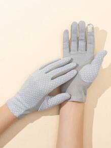 1pair Women's Anti-Slip Uv Protection Gloves For Driving And Riding In Summer