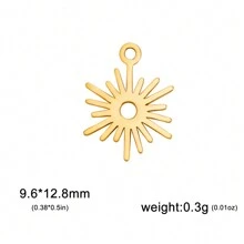 5pcs/Set Stainless Steel Spider Web, Fish Tail, Sun, Light Wing Shaped Mini Pendant For Diy Bracelet, Necklace And Other Jewelry Accessories - Fashion Series - View 14