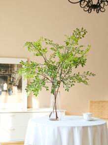 1 件/2 件/3 件，105 厘米/41.3 英寸，人造植物（不含花瓶），具有逼真触感叶子的假塑料绿色植物，人造绿叶南天竹，人造绿叶茎，人造绿叶树枝和叶子，适用于家居装饰花瓶花束婚礼绿叶装饰餐桌装饰节日装饰户外装饰秋季装饰花园装饰房间装饰派对装饰庭院花园装饰酒店餐厅装饰圣诞装饰春季装饰、情人节、礼物 - 綠色 - 查看 8