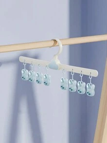 1個雲形袜子夾,適用於嬰兒、兒童衣物架晾衣架整理 - 淺藍色 - 查看 2