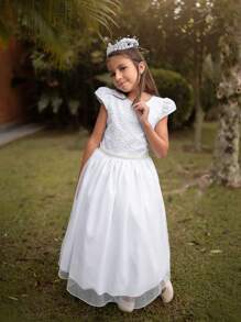 Girls Dresses - 白色 - 查看 2