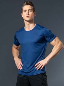 3pcs Boyfriend Style Men's Quick-Dry Short Sleeve Loose Breathable Fitness Running Outdoor Sports T-Shirt