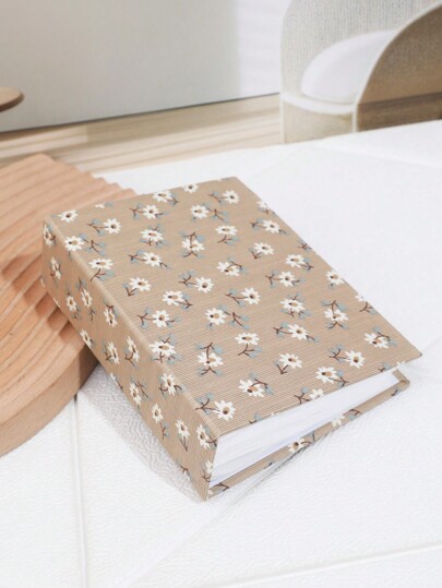 1pc 6 Inch 100 Sheets Insert Page Vintage Style Minimalist White Flower Pattern Home Decor Photo Album Gifts Birthday Graduation