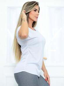 Women Sports Tees & Tanks - 白色 - 查看 3