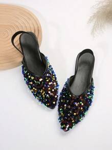 Women's Fashionable Flat Closed-Toe Sandals - Multicolor - View 5