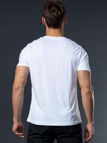 3pcs Boyfriend Style Men's Quick-Dry Short Sleeve Loose Breathable Fitness Running Outdoor Sports T-Shirt