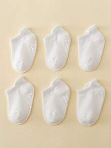 6 Em bé Trắng Gel Lấm tấm Ngắn Vớ , Mùa xuân/Mùa hè - trắng - Xem 4