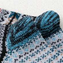 Camplab 运动户外 5 双女士针织袜复古柔软小屋保暖袜厚针织舒适冬季袜子女士礼物 - 彩色 - 查看 10