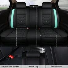 Universal Car Seat Covers Leather Front Back 5 Seats Full Set Automotive Seat Protector Replacement, P4630 - Màu xanh nhạt - Xem 5