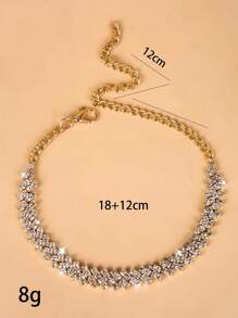 Vòng chân chuỗi trang trí rhinestone - Vàng - Xem 6