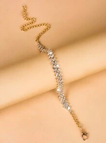 Vòng chân chuỗi trang trí rhinestone - Vàng - Xem 8