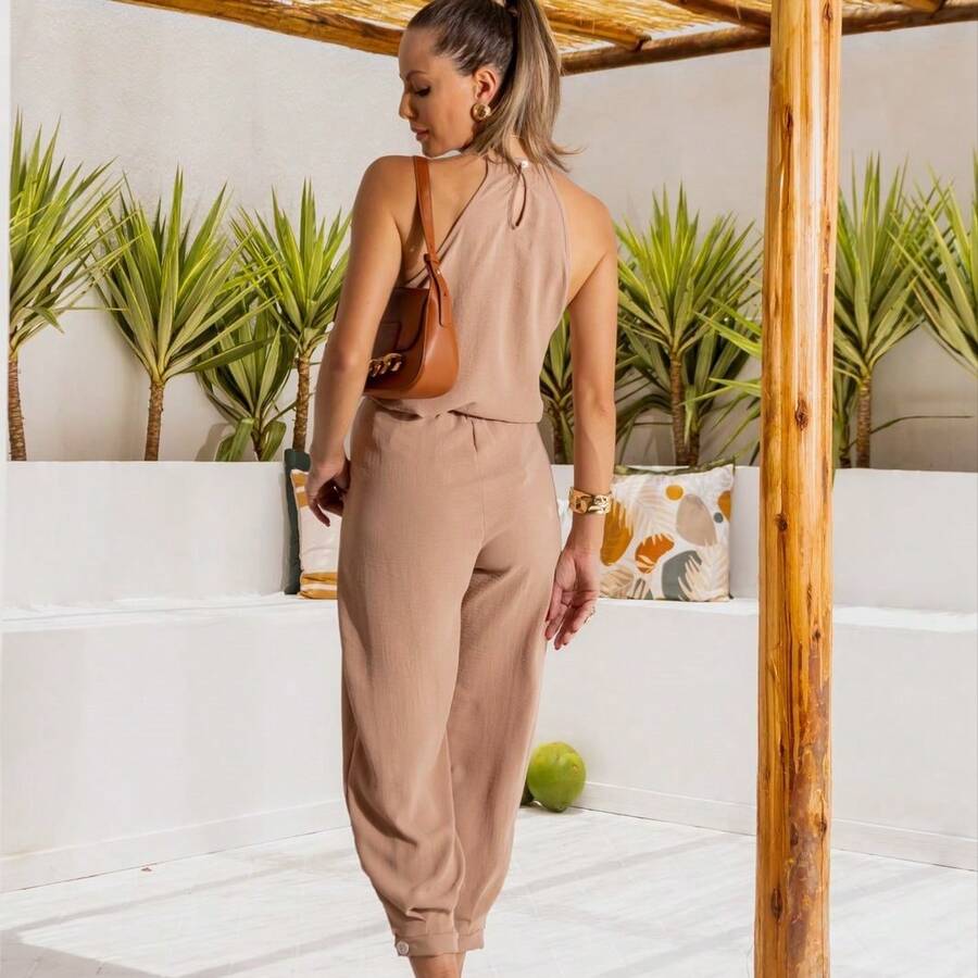 Women Two-Piece Outfits - 米色 - 查看 1