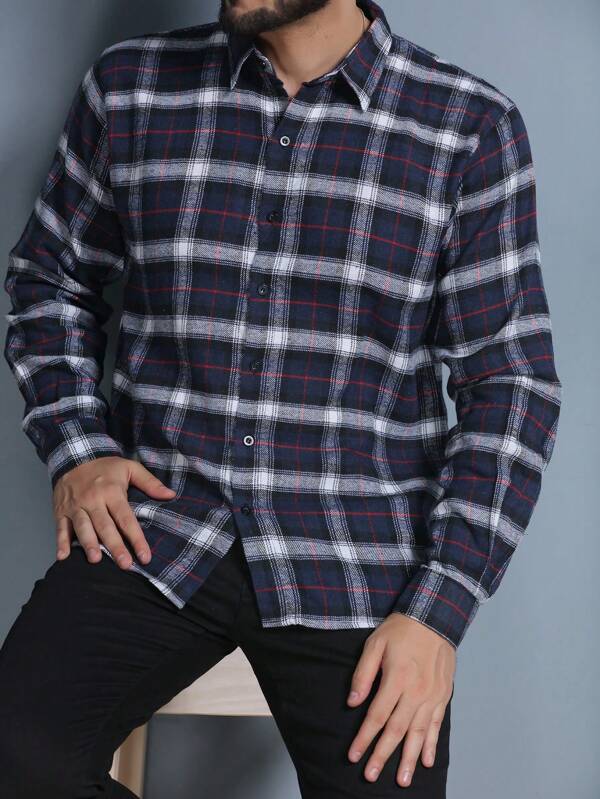 Blusa Camisa social Xadrez Masculina Manga Longa -- modelo novo