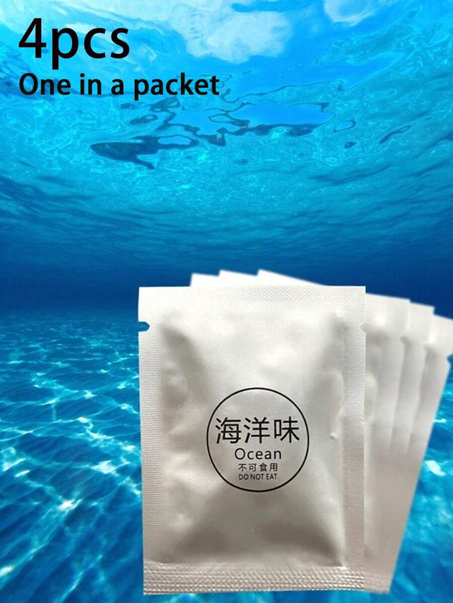 4入組汽車空氣清新劑,海洋香味補充棒 - 藍色 - 查看 1