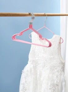 10cs/套家用小衣架 PVC涂层衣架 防滑无痕 加厚小衣架 婴儿小衣服悬挂晾晒支架 - 卡其色 - 查看 6