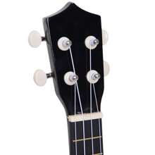 HOMCOM Ukelele 21 Pulgada Ukelele Soprano para Principiantes apto para Concierto y Escuelas Cuerdas de Nylon Material Madera - Negro - Ver 4