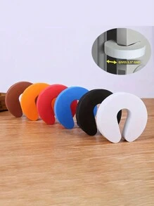 Set de 5 piezas de sujetadores de  para puertas de niños, de colores aleatorios, tope de puerta de  para bebés, protector contra pellizcos de dedos, regalos decorativos para la familia - Multicolor - Ver 3