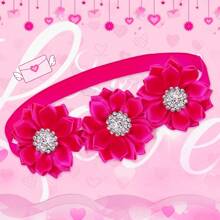 Valentine's Day Dog Bow Tie Set (5pcs Random Color), Including Diamond Decoration Pink Bow Tie For Girl Dogs & Cats, Holiday Gift For Puppies - Multicolor - View 9