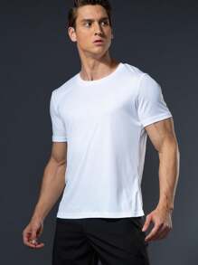 3pcs Boyfriend Style Men's Quick-Dry Short Sleeve Loose Breathable Fitness Running Outdoor Sports T-Shirt