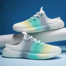 Nam Đúng mốt Thoáng khí Dệt Dép đi trong nhà , Thoải mái Không trượt Giải trí Dép đi trong nhà , Thích hợp Đối với Các hoạt động ngoài trời - Màu xanh lam - Xem 5