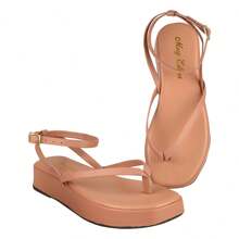 Women Platforms & Wedge Sandals - 杏色 - 查看 3