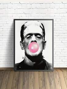 1 件復古有趣泡泡糖咀嚼牆藝術海報防水帆布畫,無框 - 彩色 - 查看 9