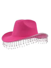 1 件装女士西部牛仔帽，镶嵌奢华水钻和卷边设计，适合休闲装、复古针织帽、女士舞蹈舞台帽、新娘婚礼帽、爵士帽、派对牛仔帽、女牛仔帽