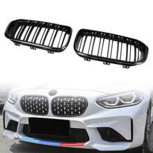 Front Kidney Grill Grille Fit For BMW 1 Series F20 F21 2015-2017 Gloss Black Double - Black - View 1