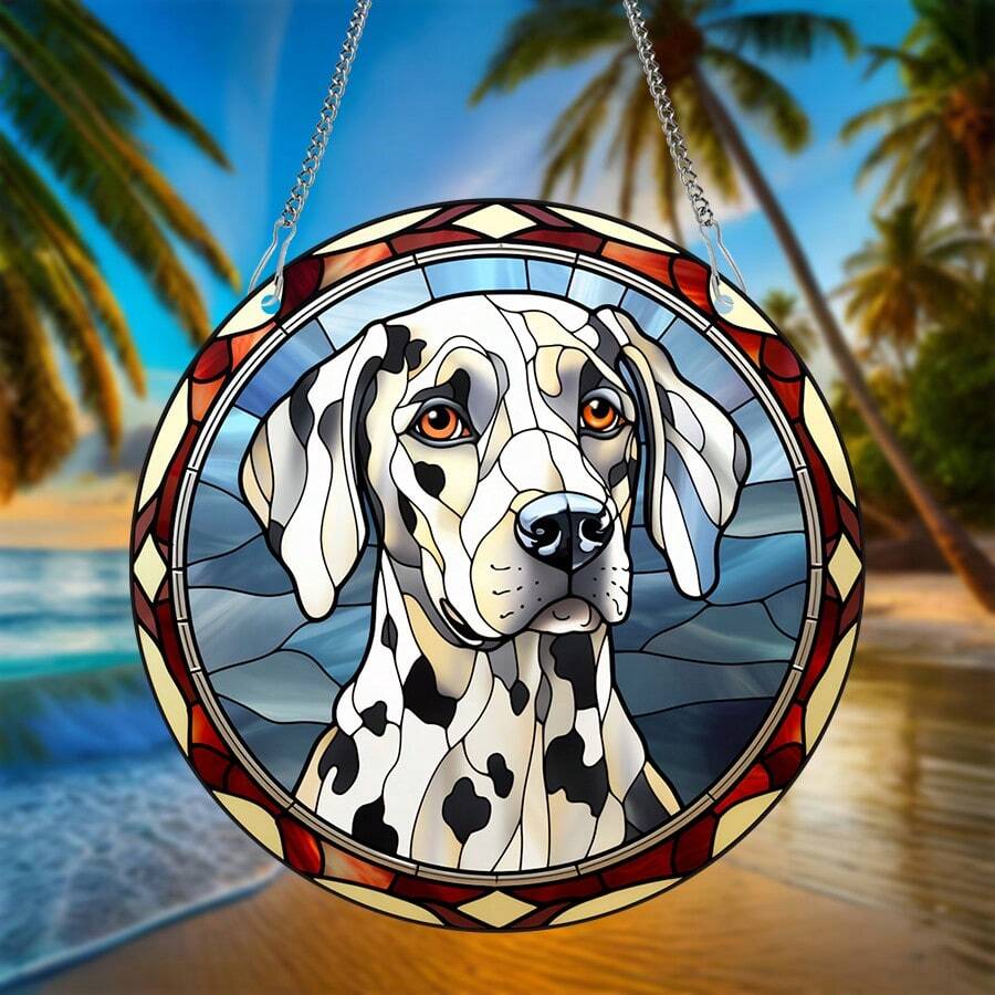 1 Miếng Dễ thương Thú cưng Chó Đầy màu sắc Dreamcatcher , Treo tranh Treo Vật trang trí Đối với Chó Người yêu , Phòng ngủ , Phòng khách , Văn phòng , Của phụ nữ Nhà  Trang trí Qủa tặng - OYY0143 Chó Đốm - Xem 1