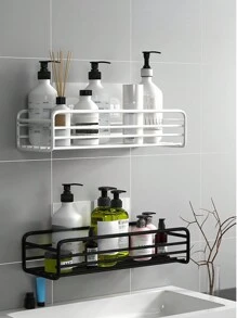 1pc,Bathroom Storage Shelf Perforation-Free Wall Hanging Bathroom Shelf Bath Toilet Toilet Washstand Storage Shelf