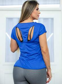 Women Sports Tees & Tanks - Royal Blue - View 2