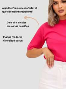 Women T-Shirts - Màu Hồng Tươi - Xem 2